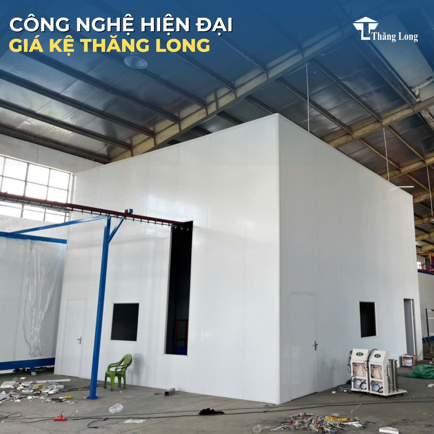 Dây chuyền sơn tĩnh điện hiện đại đạt tiêu chuẩn quốc tế tại Giá kệ Thăng Long Dây chuyền sơn tĩnh điện hiện đại đạt tiêu chuẩn quốc tế tại Giá kệ Thăng Long