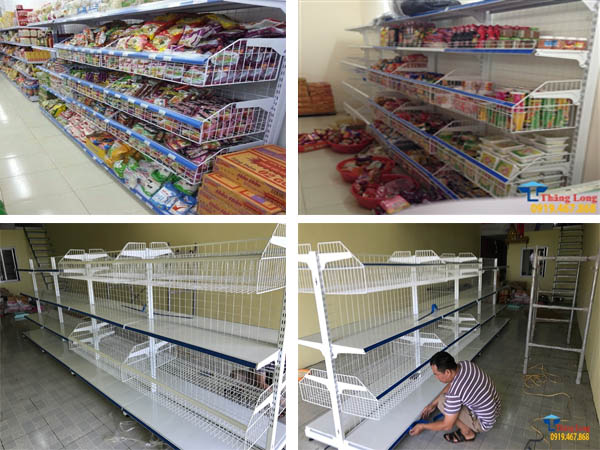 Cung cấp, lắp đặt kệ giỏ mì siêu thị