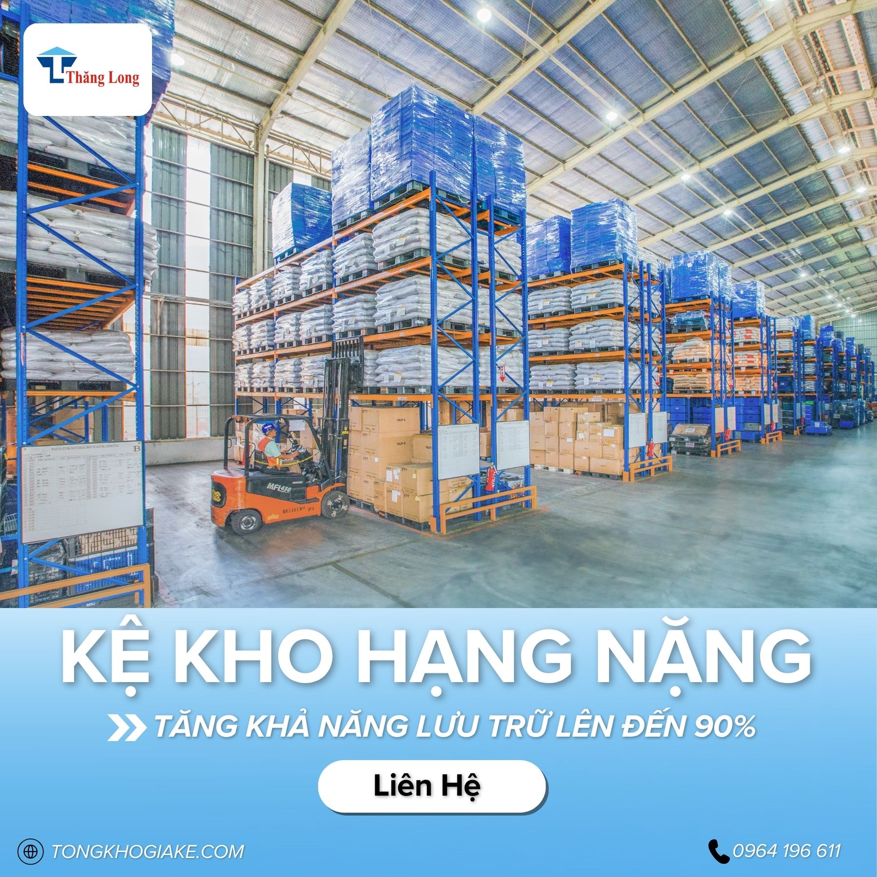Kệ kho công nghiệp Thăng Long chất lượng, giá tốt