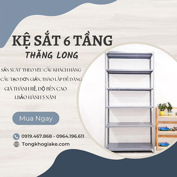 6-tier Slotted Angle Rack