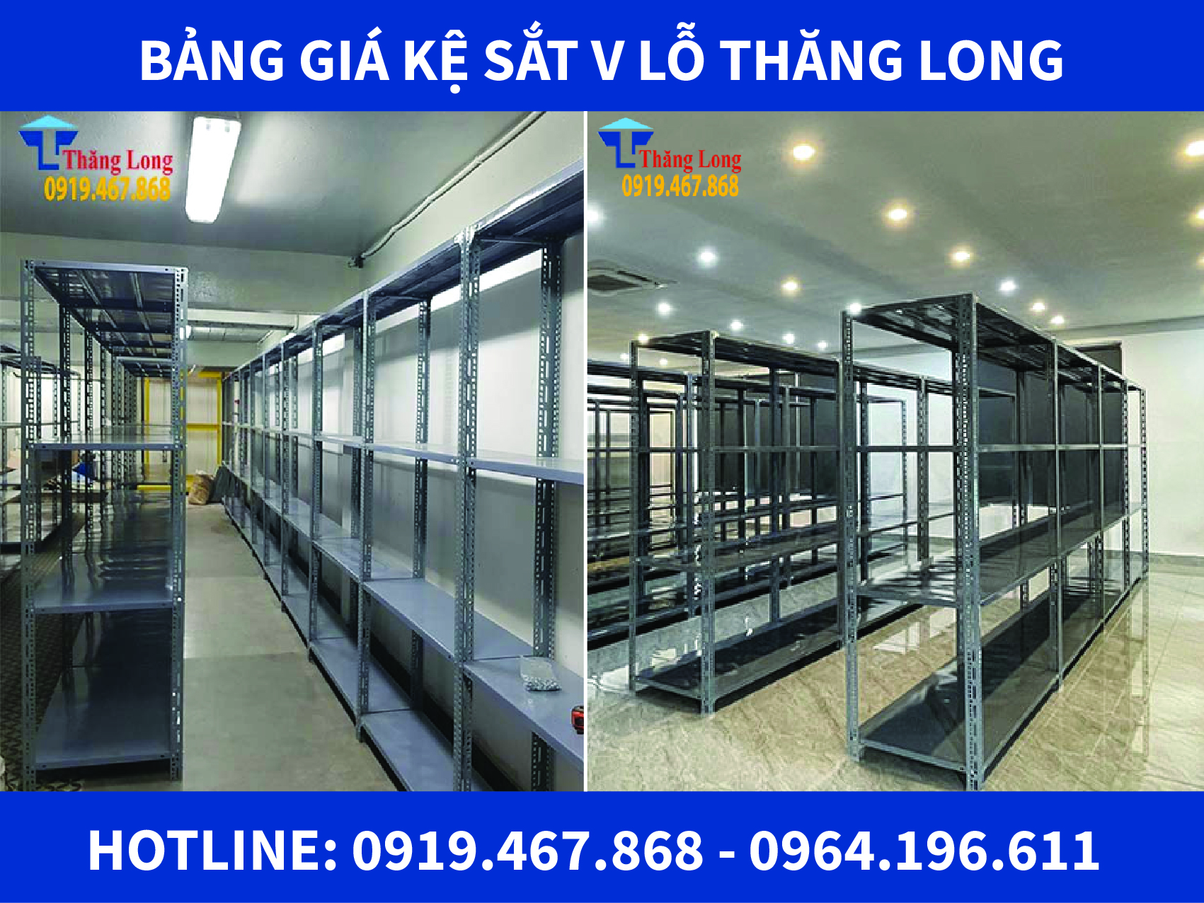 Kệ sắt v lỗ Thăng Long