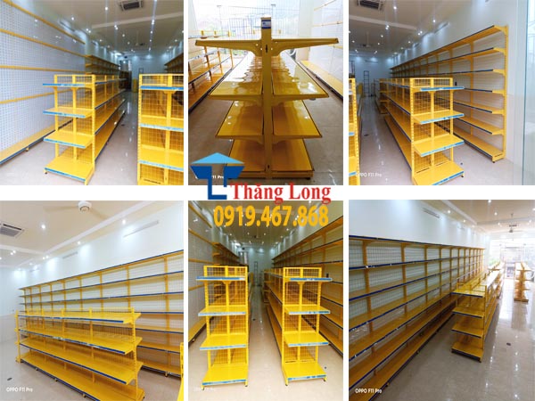 Dự án lắp đặt giá kệ siêu thị màu vàng tại Con Cuông Nghệ An Dự án lắp đặt giá kệ siêu thị màu vàng tại Con Cuông Nghệ An