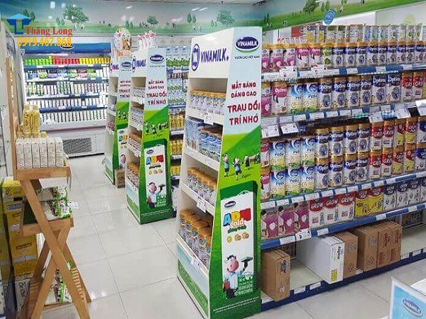Lắp đặt kệ bày sữa cho cửa hàng giới thiệu và bán sản phẩm Vinamilk Lắp đặt kệ bày sữa cho cửa hàng giới thiệu và bán sản phẩm Vinamilk