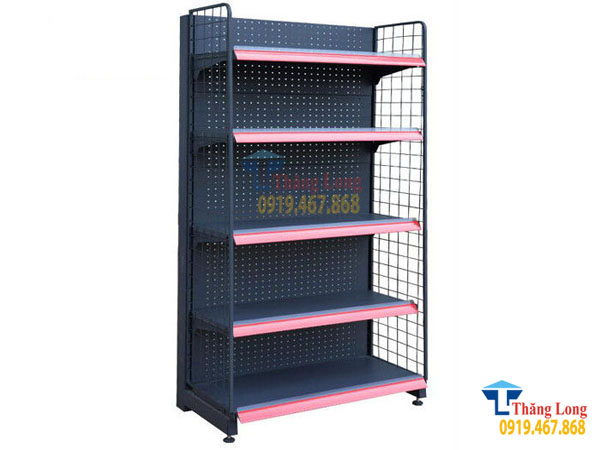 Kệ tôn đục lỗ siêu thị màu đen