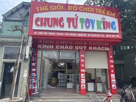 Dự án lắp kệ trưng bày cửa hàng đồ chơi trẻ em tại Nghệ An