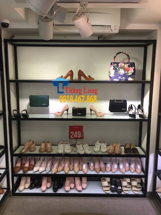 Thanh lý 400 bộ kệ trưng bày giày dép, túi xách mẫu mã đẹp, giá cực rẻ