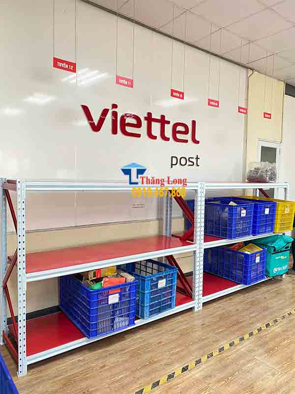 Thăng Long cung cấp kệ kho trung tải cho các bưu cục Viettel post trên địa bàn Hà Nội Thăng Long cung cấp kệ kho trung tải cho các bưu cục Viettel post trên địa bàn Hà Nội