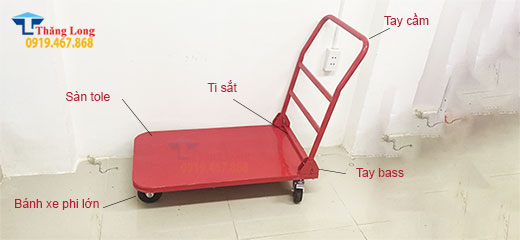 Xe đẩy hàng 4 bánh gấp gọn Thăng Long chính hãng, chất lượng, giá tốt