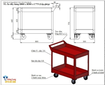 Cung cấp xe đẩy đựng mỹ phẩm cho thương hiệu HASAKI