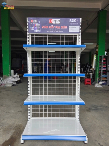 Cung cấp, lắp đặt kệ trưng bày quảng cáo cho hãng sơn sắt mạ kẽm Depa
